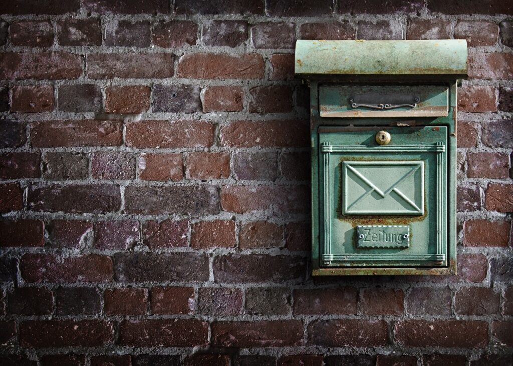 letter box, wall, post office