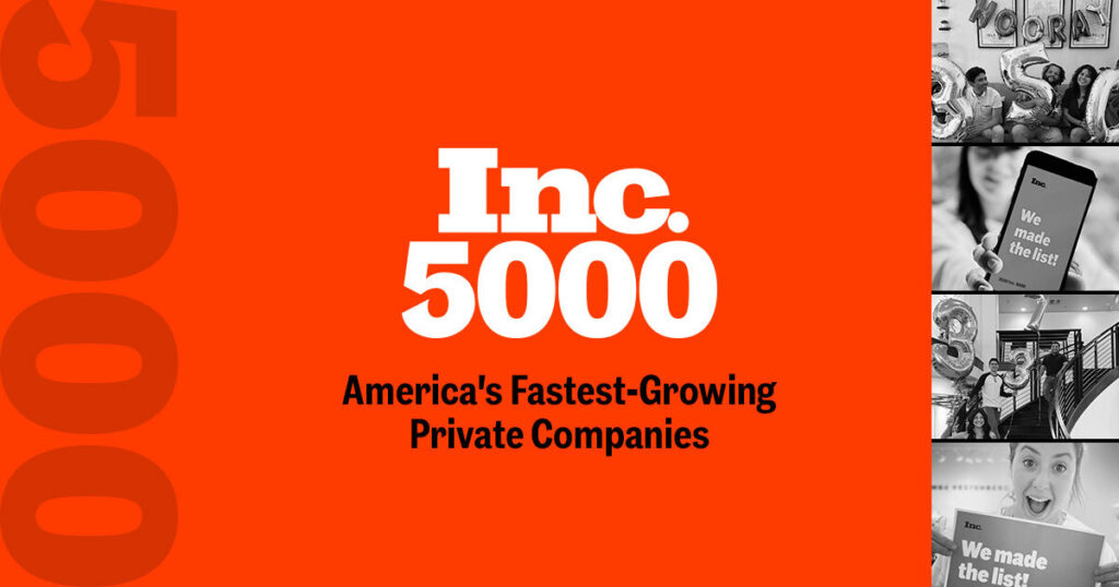 image that has the text inc. 5000 